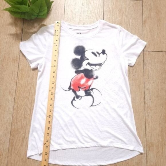 T-Shirt Disney Mickey Mouse White Red Black Short-Sleeved Women's Size - Picture 7 of 11